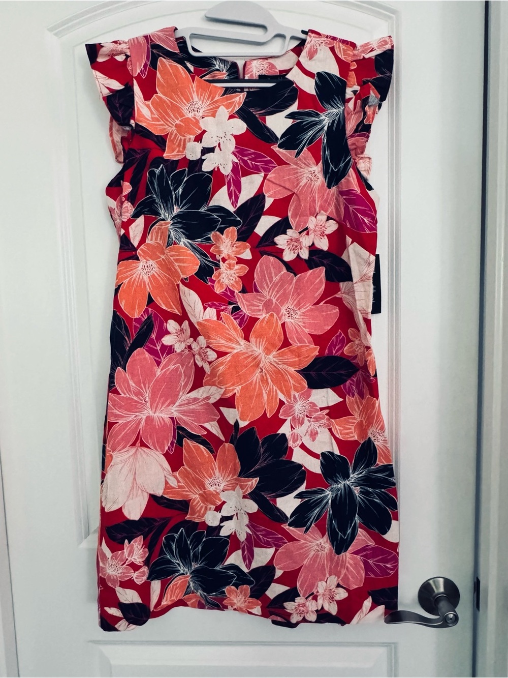 Jessica Howard Red and Pink Floral Mini Dress, NWT